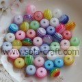 Wholesale Resin Striped Round Spacer Loose Beads