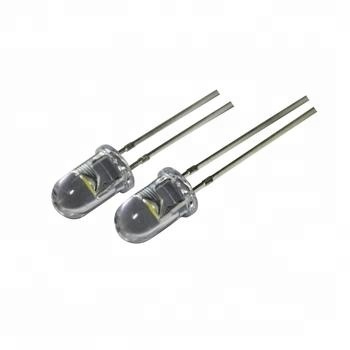 Super Bright White Diffused LEDs in Multiple Sizes: 3mm, 5mm, 8mm, and 10mm