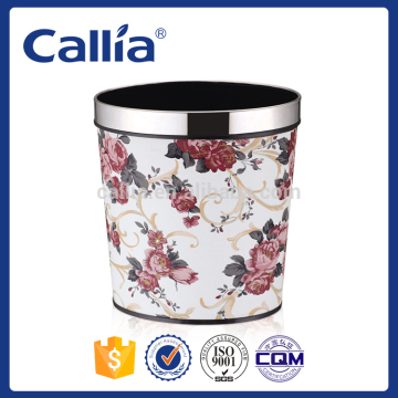 Classic Antique Design Waste Bin covered by PU