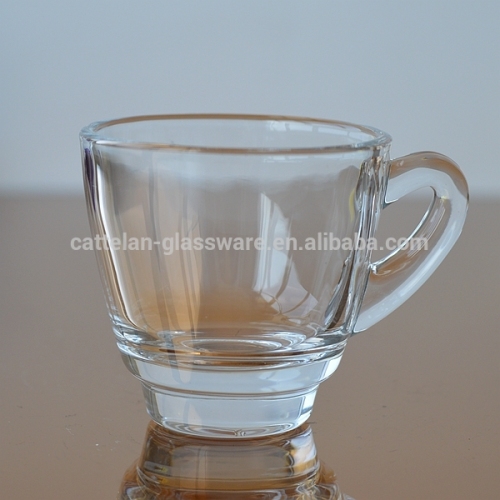 Coffee glass mug handle drinkware glass type for sale