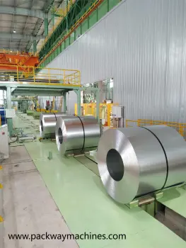 Coil Strapping systems with automatic transportation