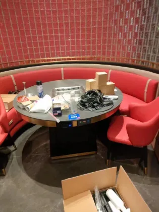 Small grilled shabu-shabu table