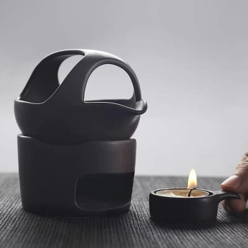 Ceramic Incense Burner Coarse Pottery Aroma Burner Creative Kung Fu Essential Oil Lamp Candle Holder Tea Ceremony Home Decor