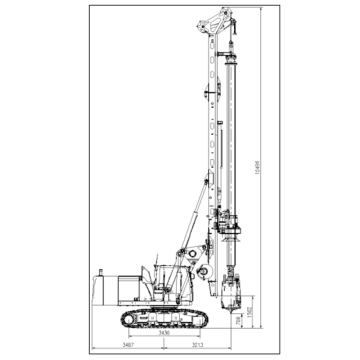 KR125C Pile Foundation Rotary Head Hydraulic Drilling Rig Machine with CAT Chassis