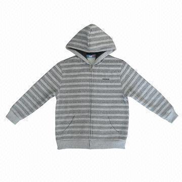 Boys' Winter Coat, Made of 100% Polyester French Terry Brush with AOP Print, OEM Orders Welcomed