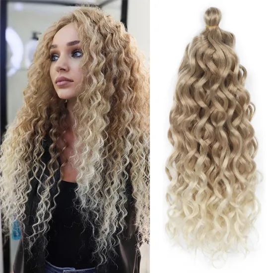 Ocean Wave Crochet Braiding hair Synthetic Deep Twist Soft Afro Curls Deep Wave Braiding Hair