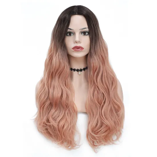 X-TRESS New Fashion Silky Synthetic Hair Wigs High Temperature Fiber Middle Part For Women Wigs Machine Made Natural Hair Wigs