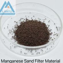 Iron removal filter with manganese sand filter media
