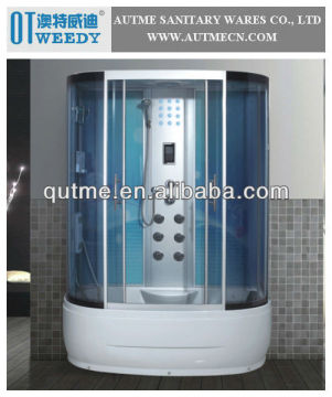 Classic Black Complete Luxury Steam Shower Cabin Sauna Shower Room Bathroom Shower Room
