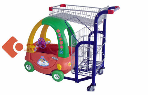 Cold Wire Steel Childrens Shopping Cart Supermarket Shopping Trolley