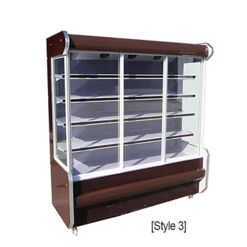 Commercial Vertical Supermarket Refrigerator Fruit Refrigeration Display Cabinet Open Chiller for Store Shop