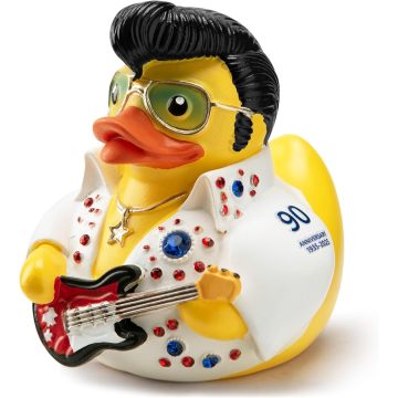 REZDEZINNO Elvis Duck Figurine with Rhinestones Car Dashboard Ornament