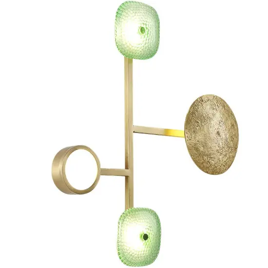 INSHINE Green And Brass Metal Wall Lamp