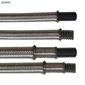 Anti-Static PTFE Corrugated Tube Braided Steel Wire