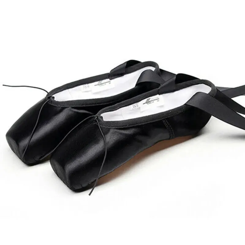 Professional Pointe Ballet Shoes in Shiny Satin Rose Gold for Girls and Adults