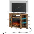 Fireplace Corner TV Stand and LED Lights