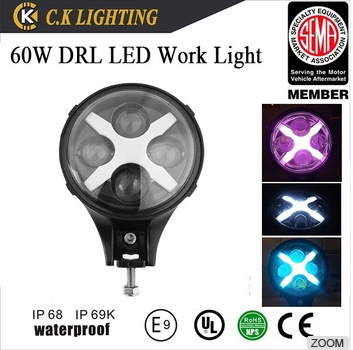 6'' 60W round auxiliary driving led spot lights for jeep