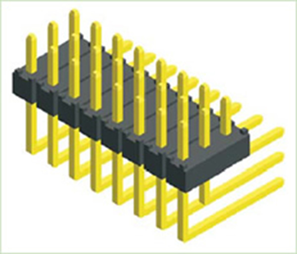 P2.00mm(.079") Triple Row Single Base Right Angled/90° DIP Pin Header PCB Connector