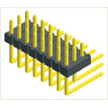 P2.00mm (.079 &quot;) τριπλή σειρά μονής βάσης δεξιά γωνιακή/90 ° DIP PIN Header PCB Connector