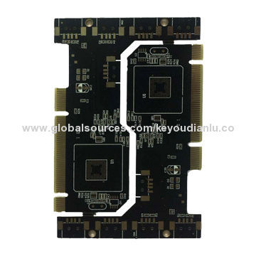 HASL Lead-free Black Solder Mask FR4 Basis Printed Circuit Board, 1.6mm Thickness