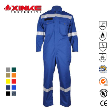 लौ Retardant विरोधी स्थैतिक अपतटीय Coverall गारमेंट्स