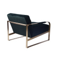 Chaise d&#39;appoint moderne en tissu en acier inoxydable