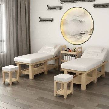Moderne houten schoonheid massagestoel en spa -meubels met opslag