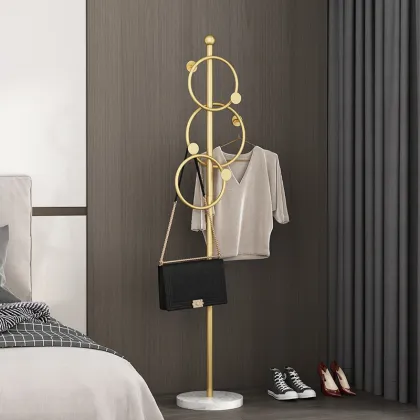 Modern Small Metal Floor Coat Rack Stand
