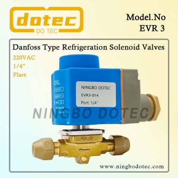 1/4" EVR 3 SAE Refrigeration Solenoid Valve 032F8107 220VAC