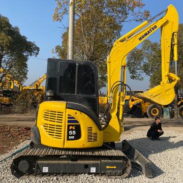 100% Sistem Hidrolik Merek Jepang Komatsu PC55MR 5,5-8 ton digunakan excavator