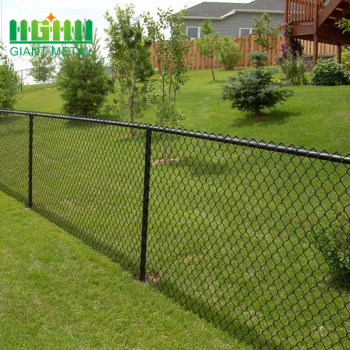 Panel murah Black PVC Coated Chain Link Pagar