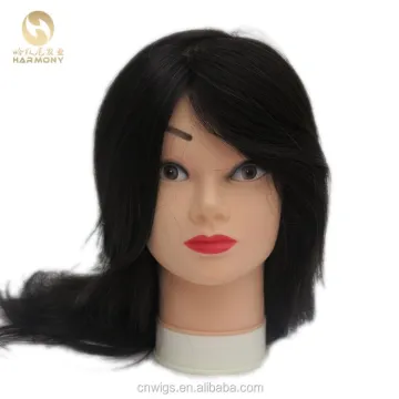 Xuchang Harmony Hair 8"-26" 100% Human Natural Hair NO Eyelash Black Training Mannequin Head FOR Salon School