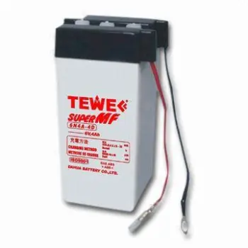 Conventional Motorcycle Battery with 4Ah Rated Capacity and Nominal Voltage of 6V