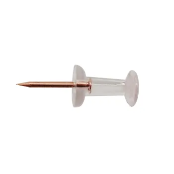 215Pcs Plastic Box Packing Transparent Golden Rose Push Pins for Home & Office Use