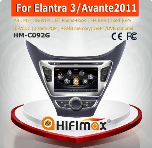 Hifimax Hyundai I35 2011 radio dvd player WITH A8 CHIPSET DUAL CORE 1080P V-20 DISC WIFI 3G INTERNET DVR SUPPORT