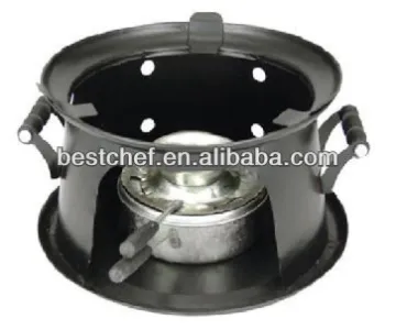 Black Round warmer stand with double handles