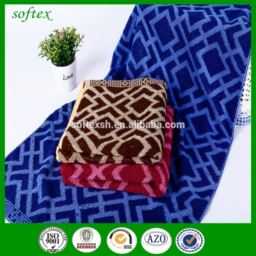 good water absorption 100% cotton dark color jacquard bath towel 50x100,200g