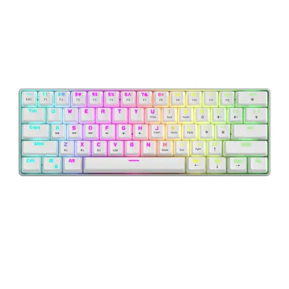 61-Key Sunken PBT Keycap RGB Wired Gaming Keyboard