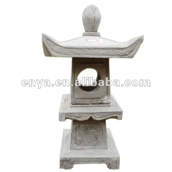Outdoor Stone Lantern - Oriental Tower Design