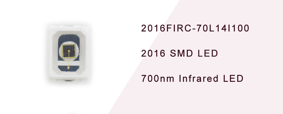 2016FIRC-70L14I100 2016 SMD LED 700nm (±10nm) Infrared LED Emitter