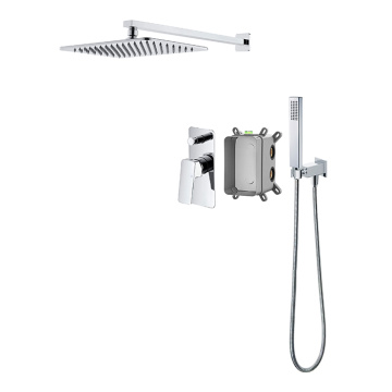 Brass Three Hole Shower Faucets With Handheld