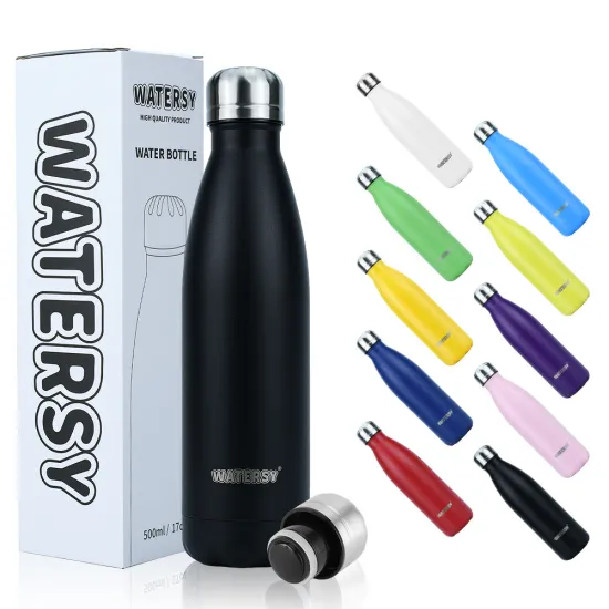 Wholesale Bulk Water Bottles: Stainless Steel & Aluminum Minimalist Travel Drinkware for Kids, Adults - 2pcs Set