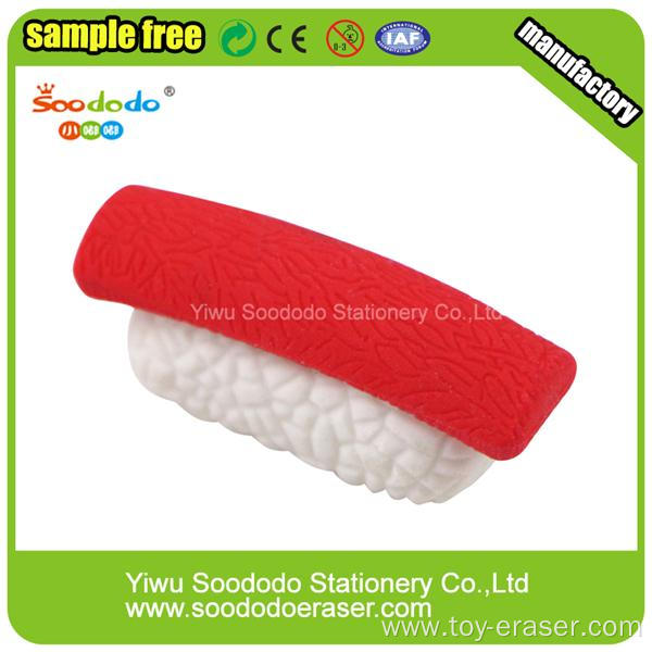 3d different shpe sushi custom eraser