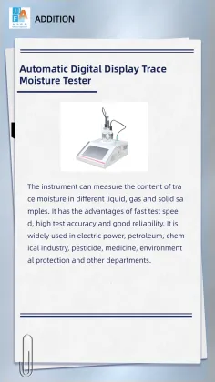 Auto Digital Display Karl Fischer Moisture Tester