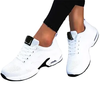 Women's Designer Breathable Summer Sneakers Lace-Up Mesh Flat Walking Shoes Zapatos De Mujer