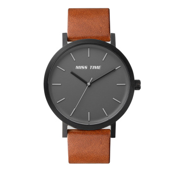 luxury japan movement leather strap quartz women watch