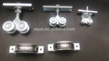 white galvanized sliding door roller