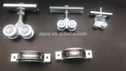 white galvanized sliding door roller