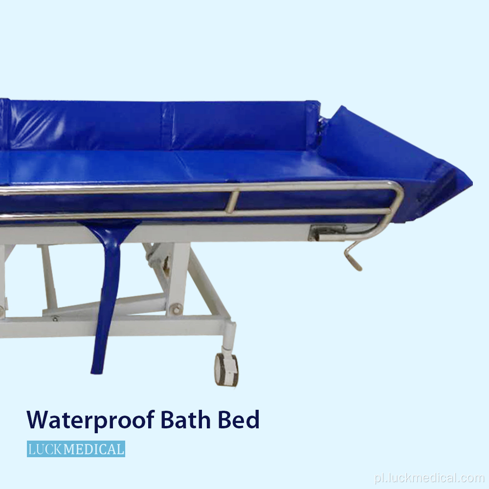 Wodoodporna plastikowa łóżeczko do kąpieli dla pacjenta
