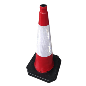 75cm rubber reflective road safety cones